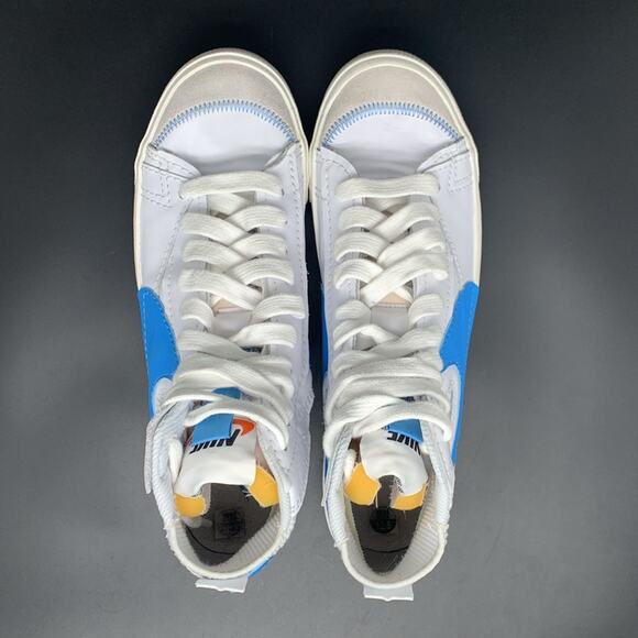 Nike Blazer‎ Mid 77 Jumbo White University Blue Shoes Men's Sz 12.5 - Picture 4 of 10